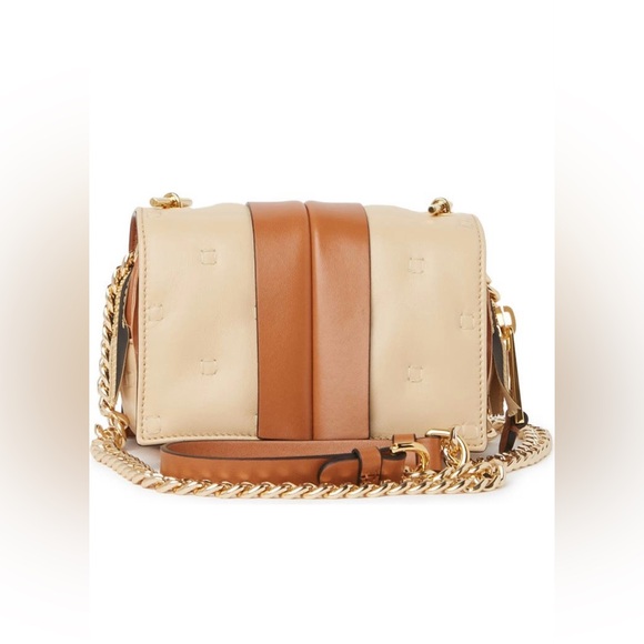 Moschino Tri-Tone Leather Crossbody (Beige) - Picture 2 of 8